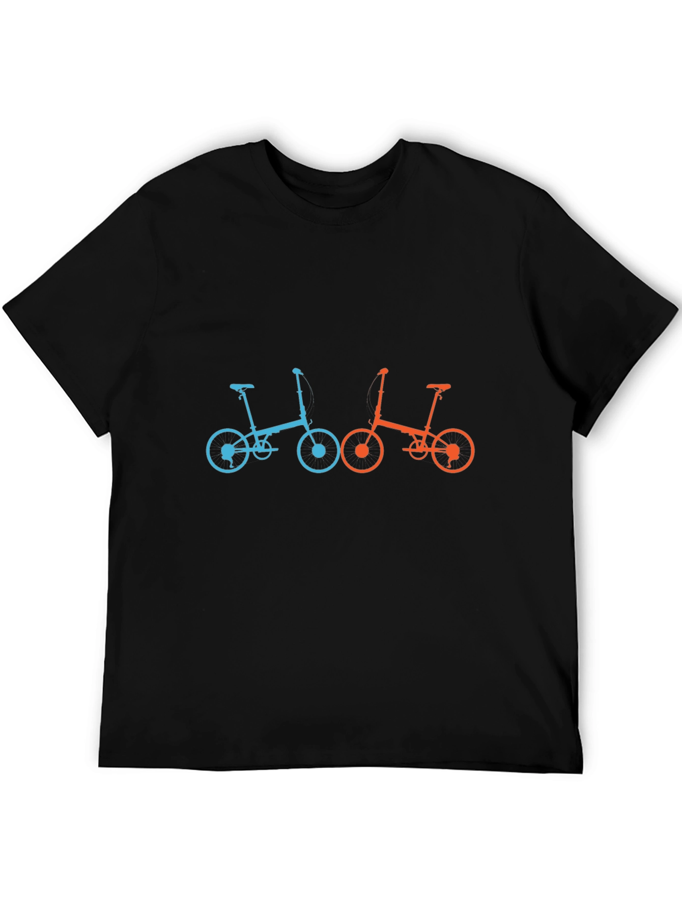 Stylish Bike Graphic Tee - Black Cotton Blend Shirt