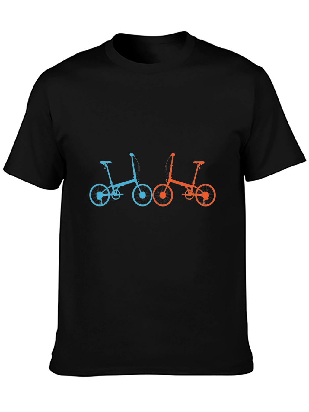 Stylish Bike Graphic Tee - Black Cotton Blend Shirt