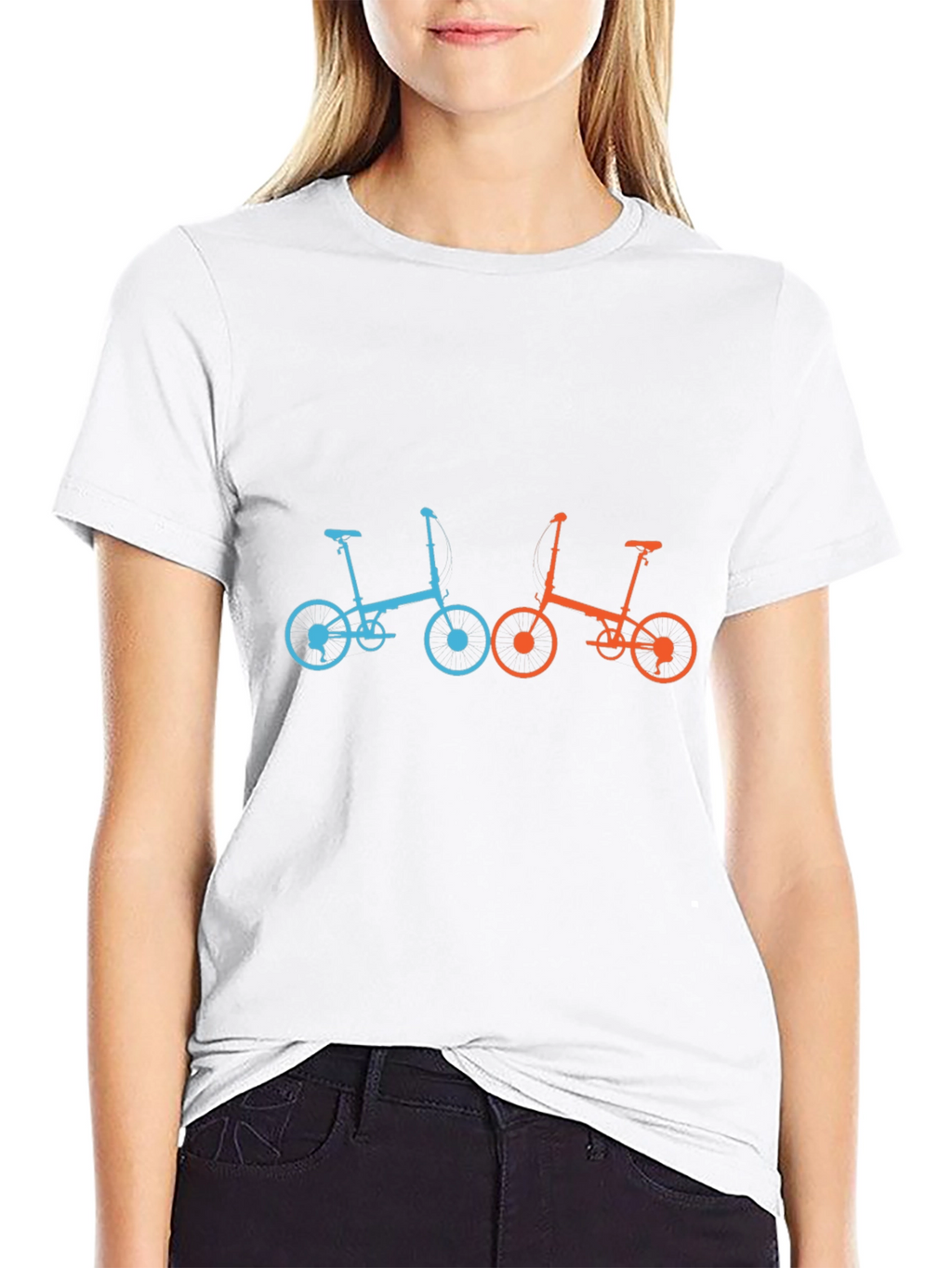 Stylish Bike Graphic Tee - Black Cotton Blend Shirt