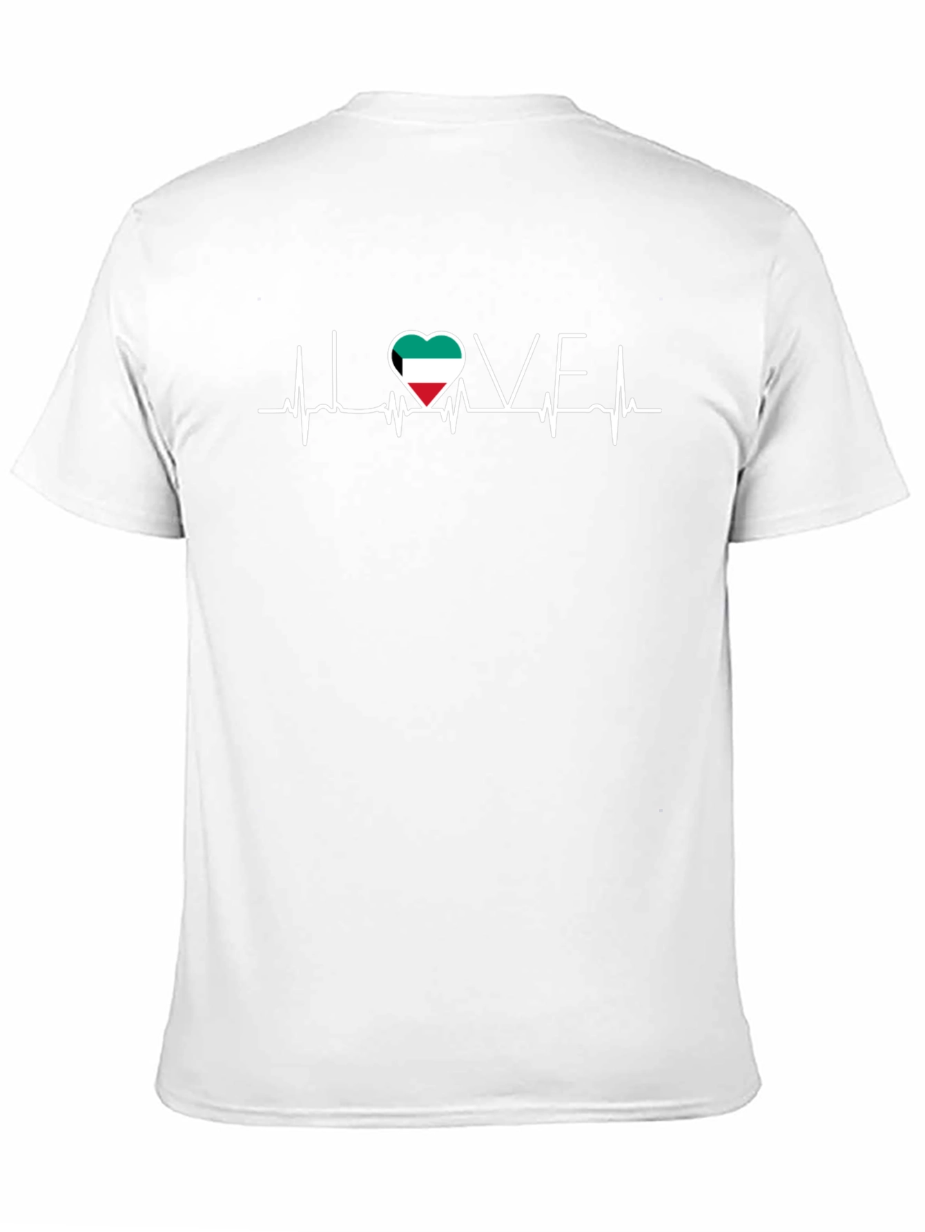 Kuwait Flag Heartbeat T-Shirt - I Love Kuwait Tee