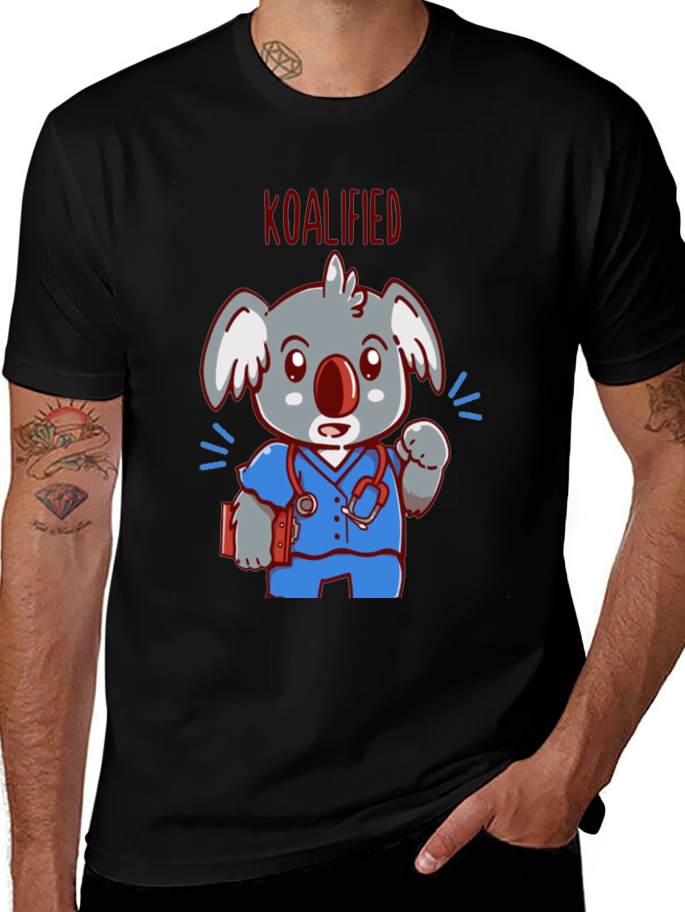 Koalified Nurse T-Shirt - Cute Animal Graphic Tee