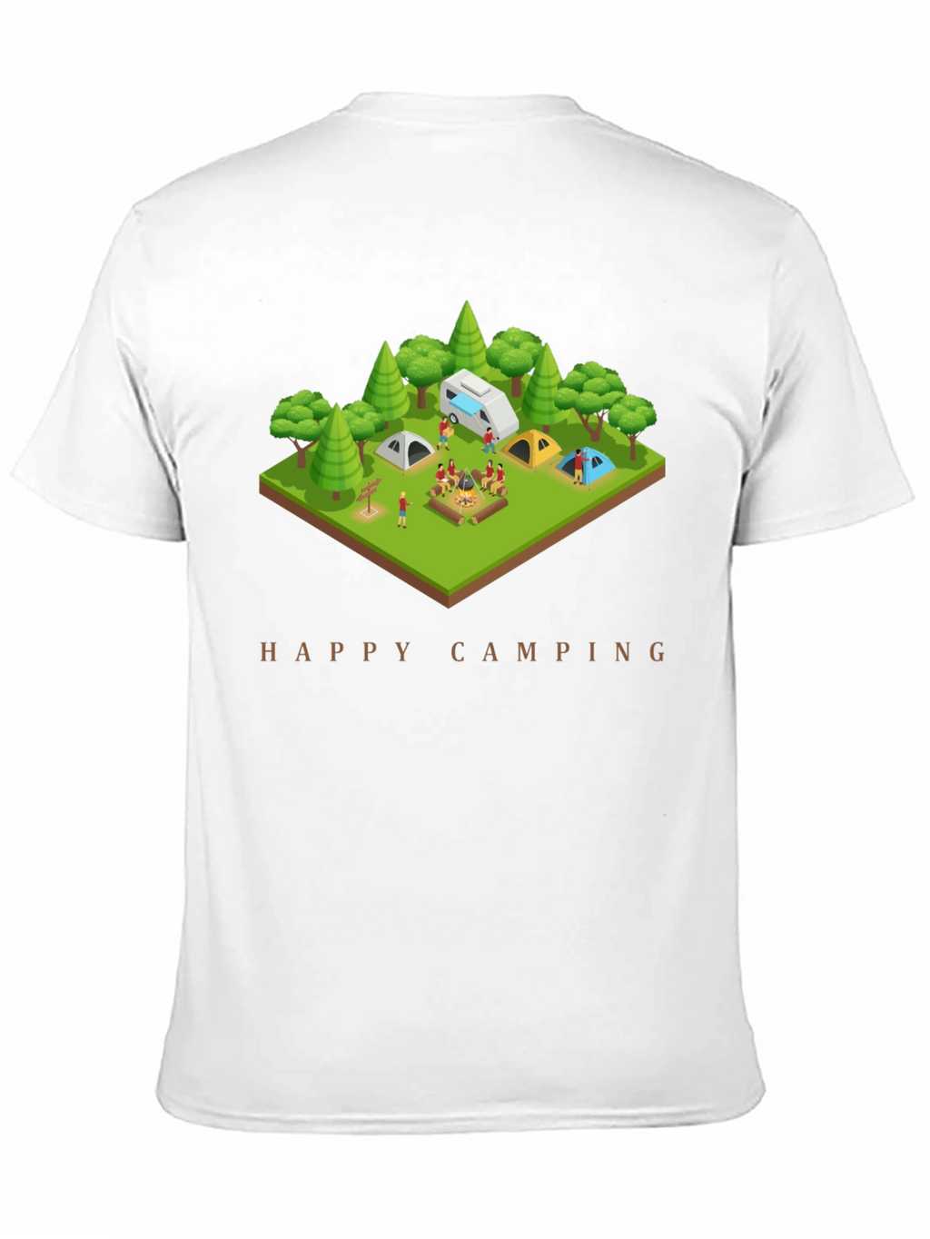 Happy Camping Black T-Shirt