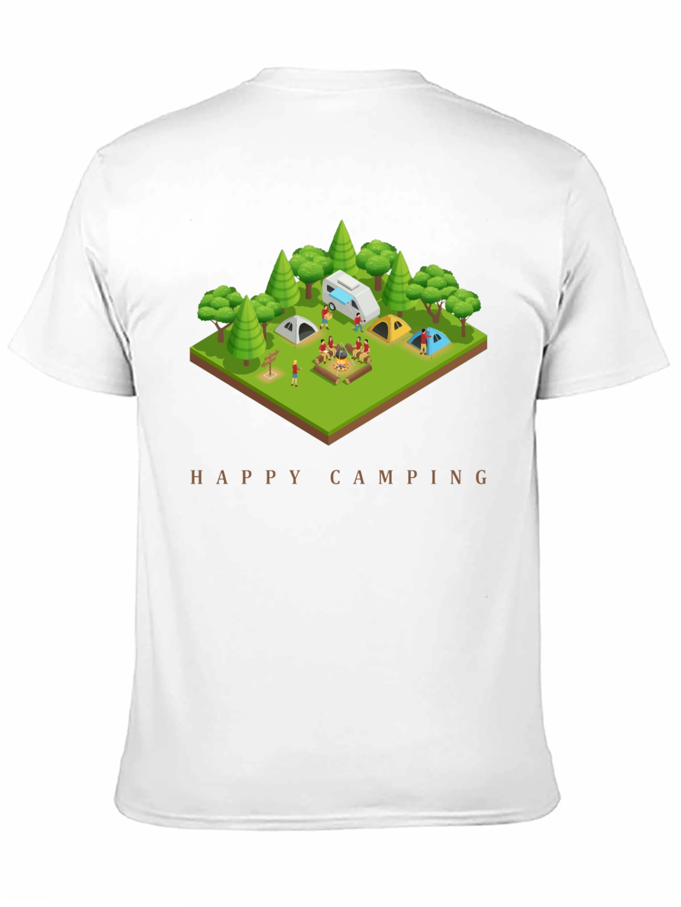 Happy Camping Black T-Shirt
