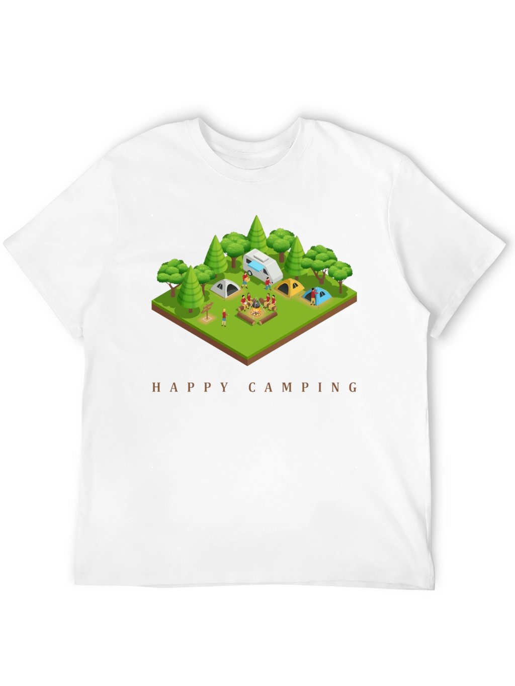 Happy Camping Black T-Shirt