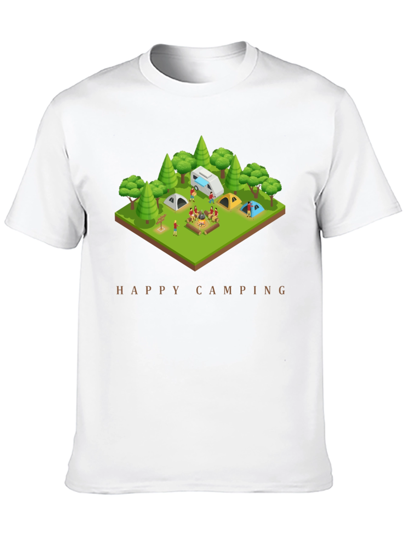 Happy Camping Black T-Shirt
