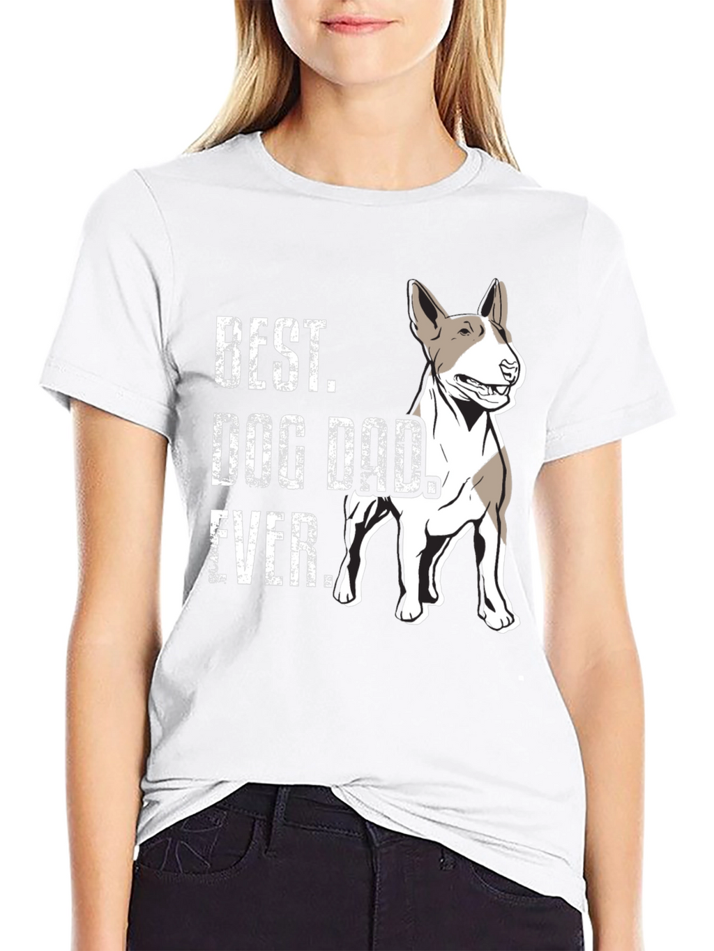 Best Dog Dad Ever T-Shirt - Bull Terrier