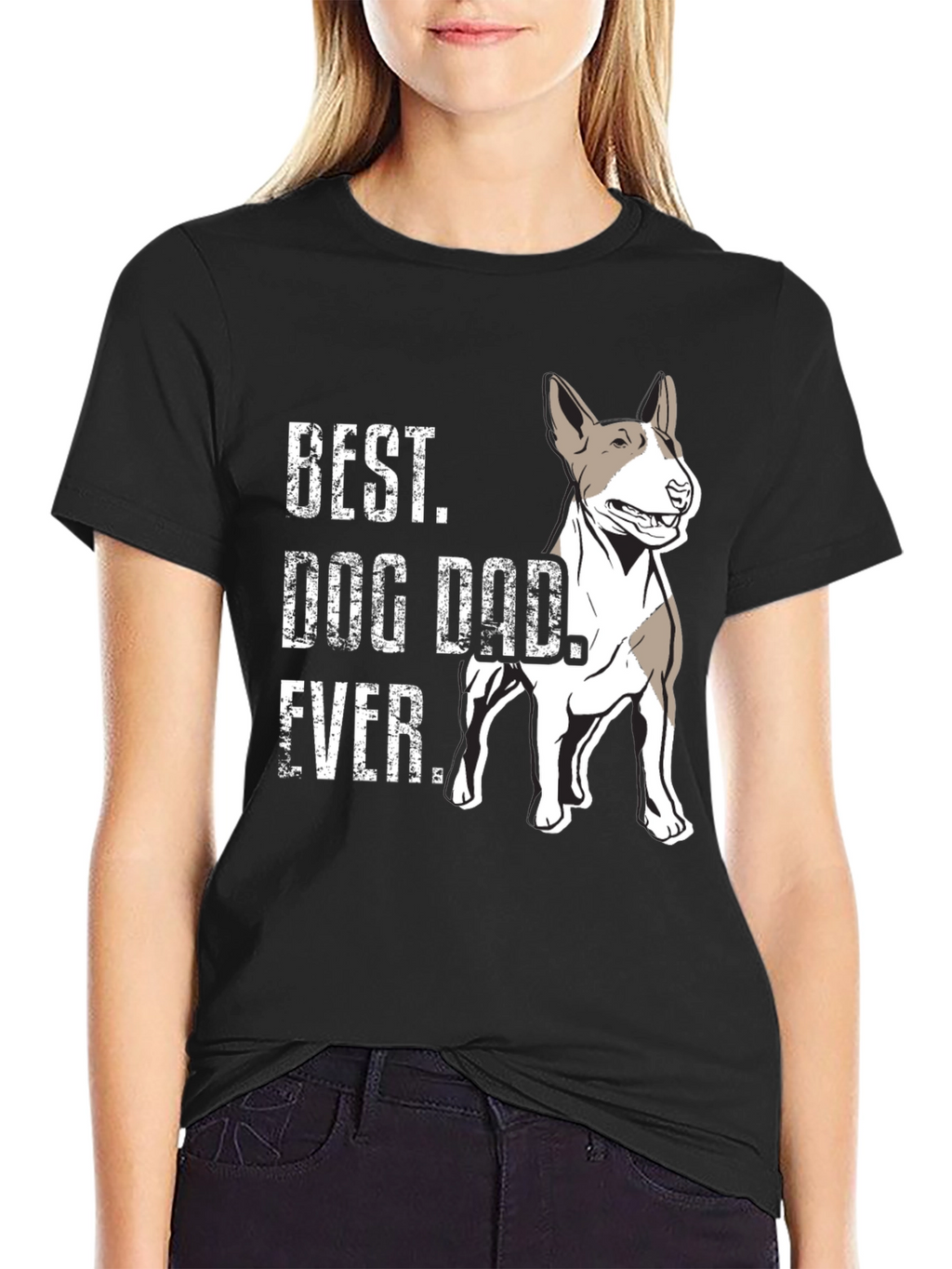 Best Dog Dad Ever T-Shirt - Bull Terrier