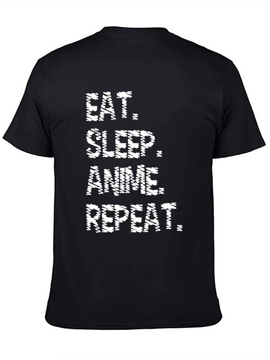 Eat Sleep Anime Repeat Black T-Shirt