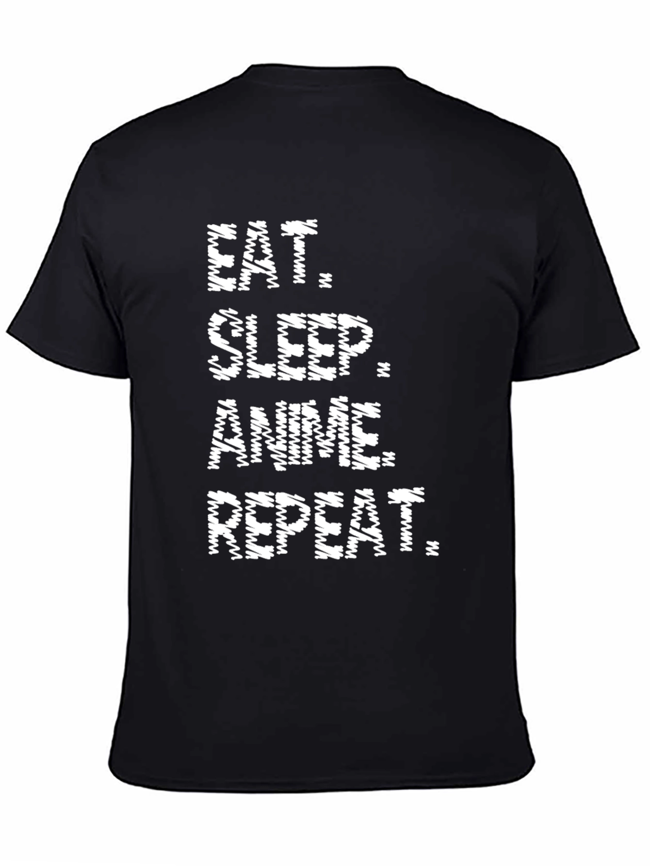 Eat Sleep Anime Repeat Black T-Shirt
