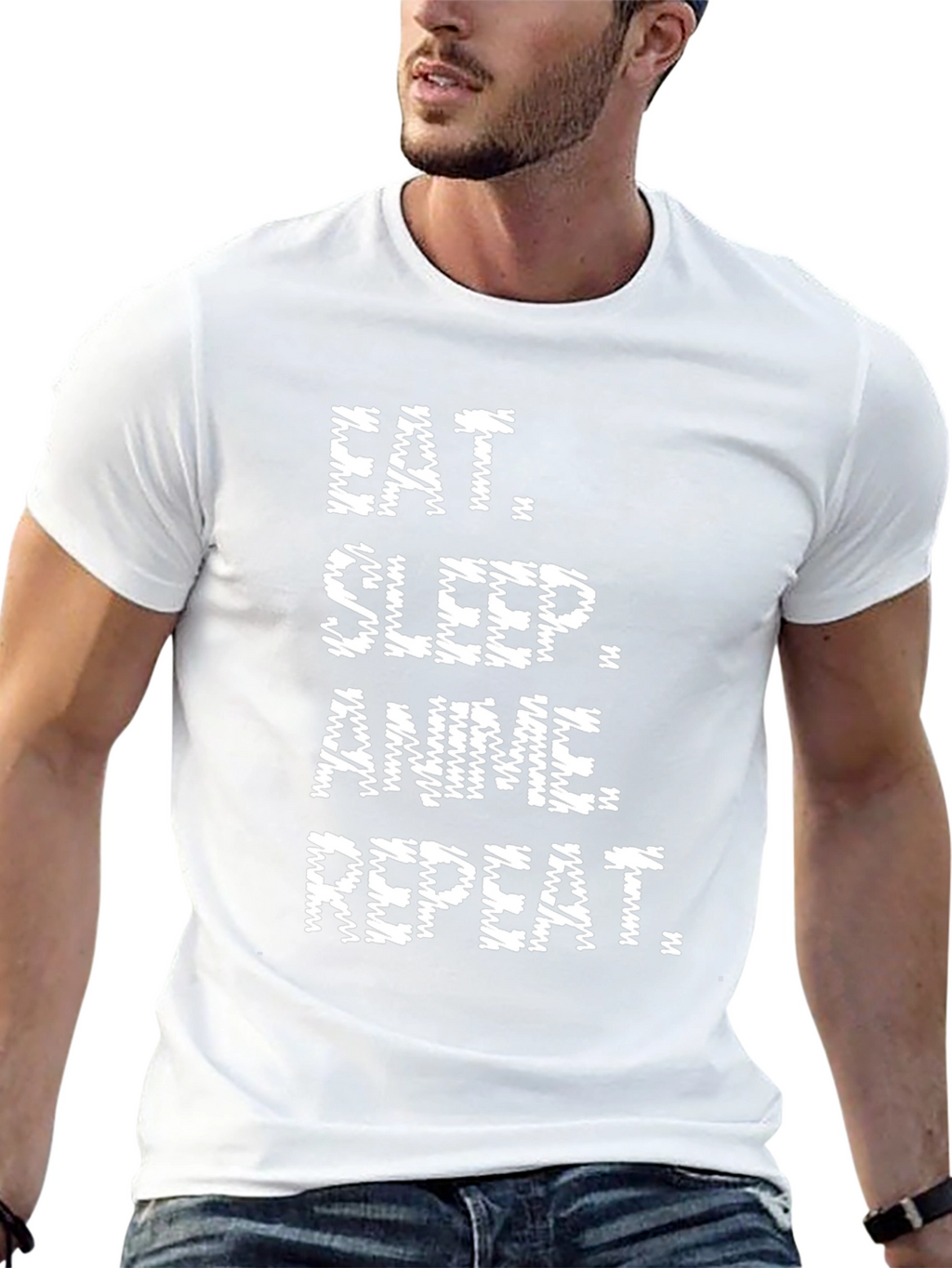 Eat Sleep Anime Repeat Black T-Shirt