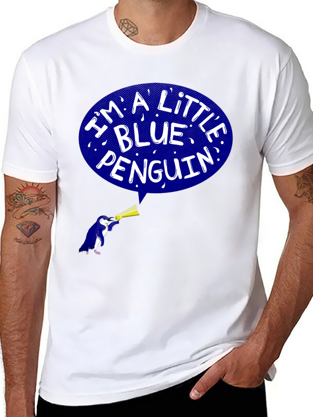 Blue Penguin Graphic T-Shirt
