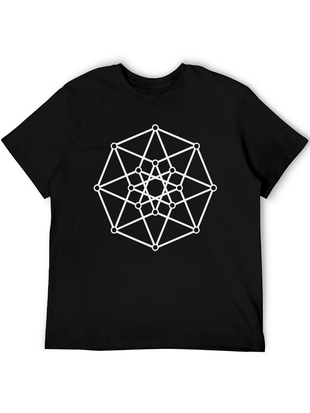 Geometric Design Black T-Shirt