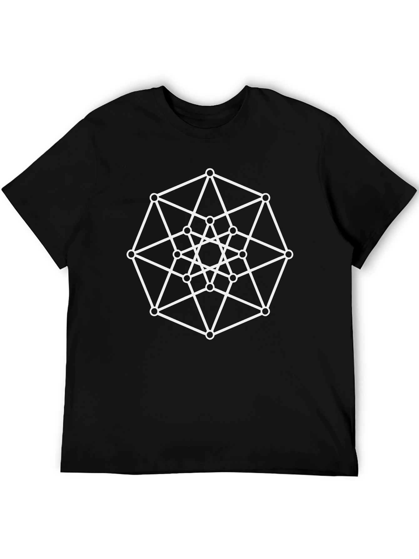 Geometric Design Black T-Shirt