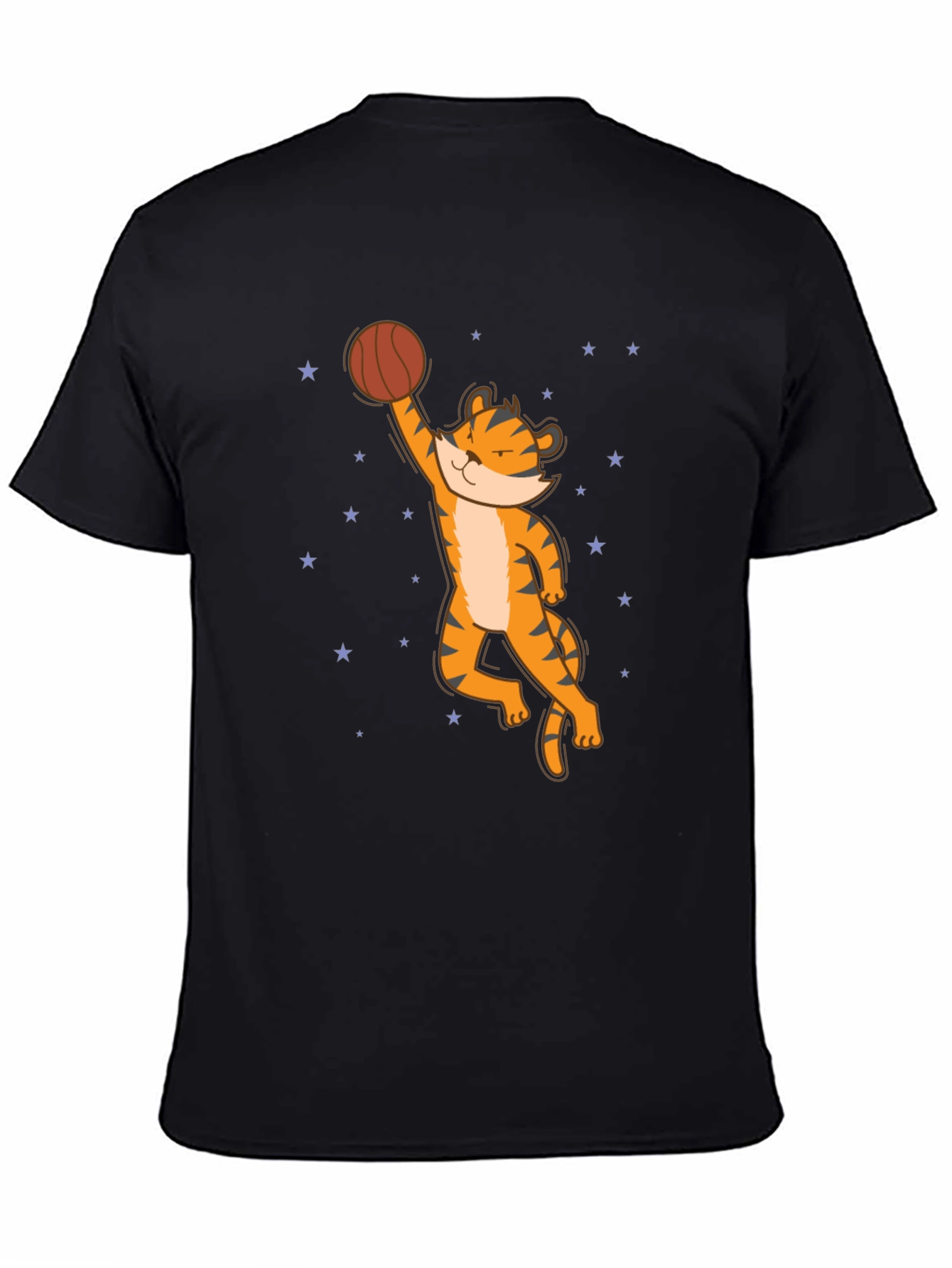 Basketball Tiger Graphic Tee - Cool Animal Print Shirt