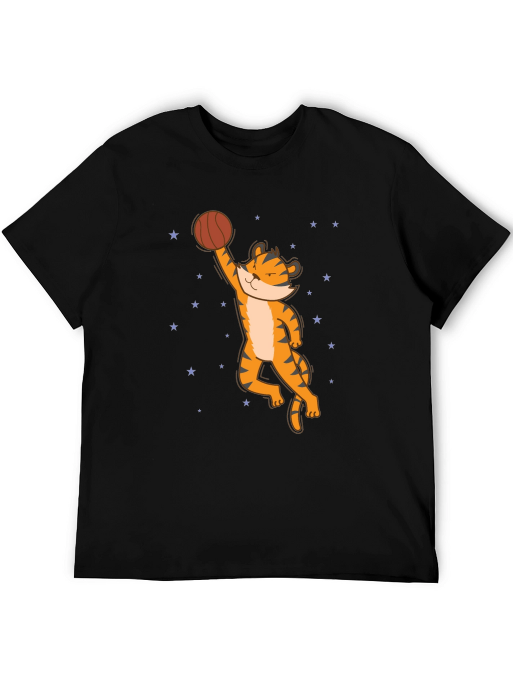 Basketball Tiger Graphic Tee - Cool Animal Print Shirt