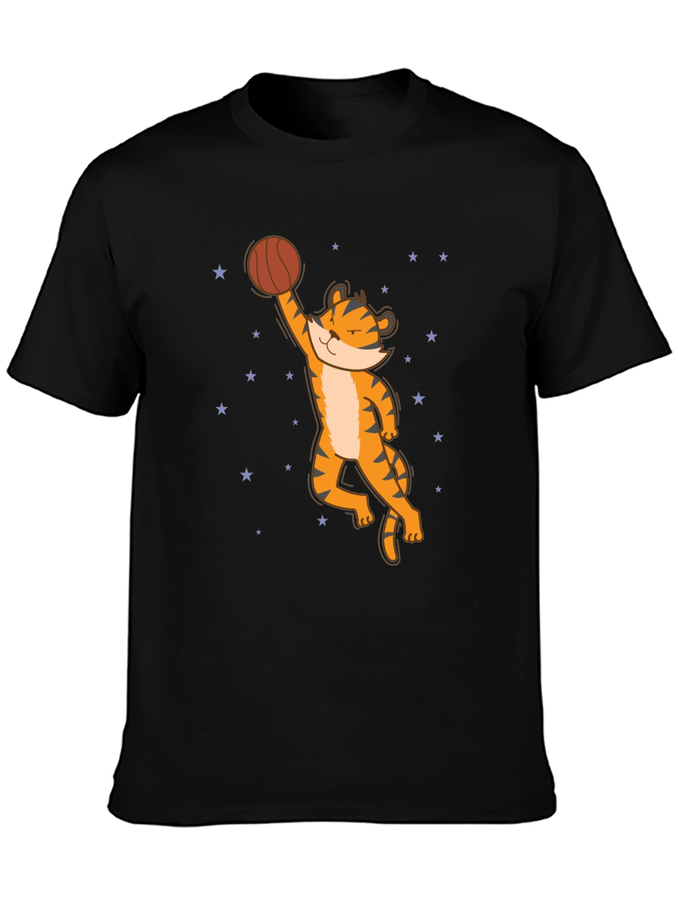 Basketball Tiger Graphic Tee - Cool Animal Print Shirt