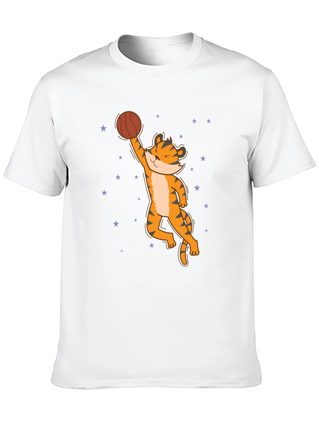 Basketball Tiger Graphic Tee - Cool Animal Print Shirt