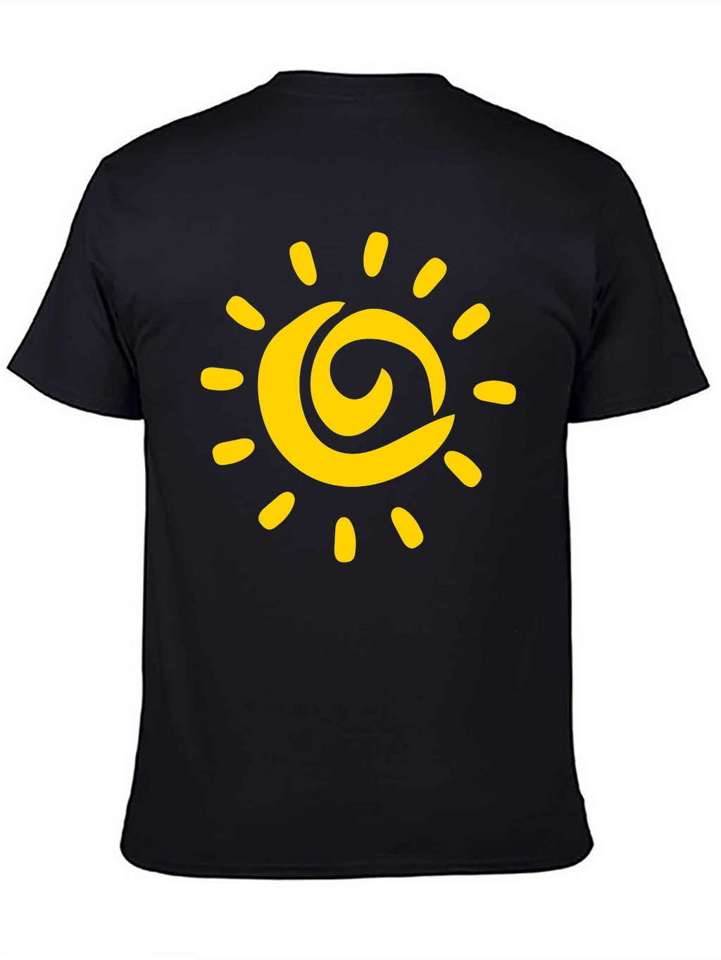Sunny Day Graphic Tee - Black Cotton T-Shirt
