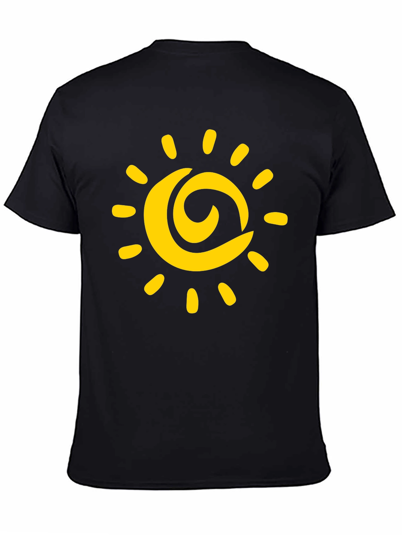 Sunny Day Graphic Tee - Black Cotton T-Shirt