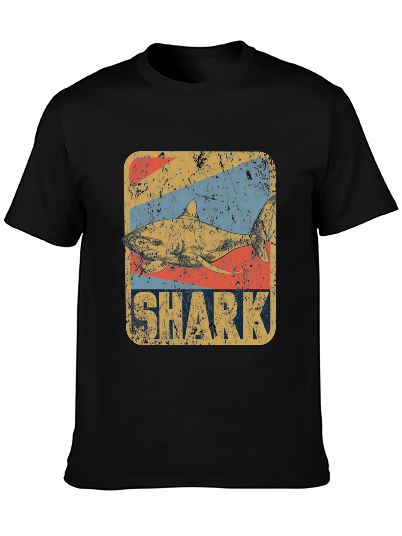 Retro Shark Graphic Tee - Vintage Style T-Shirt