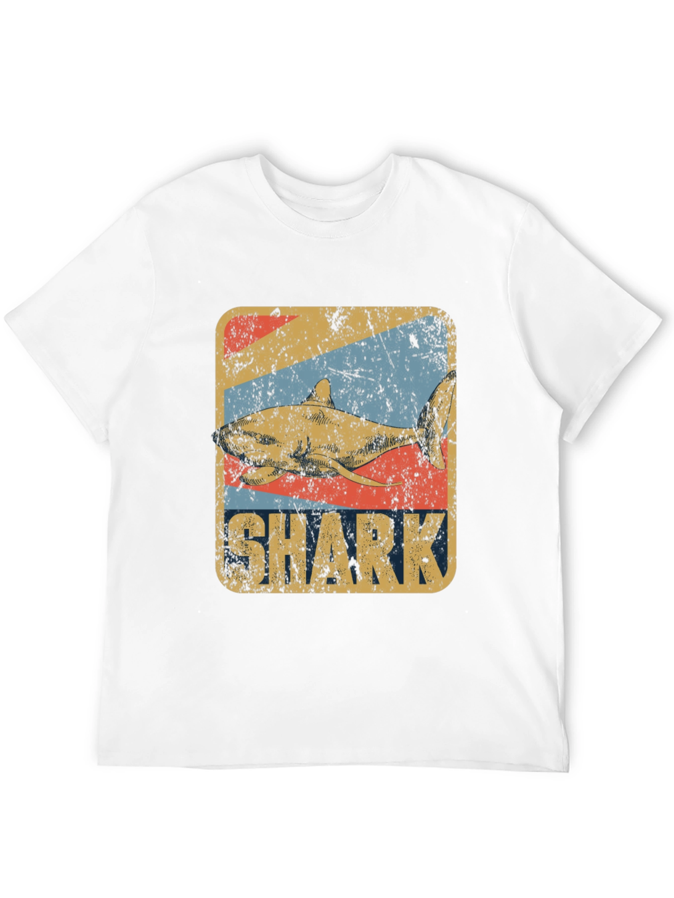 Retro Shark Graphic Tee - Vintage Style T-Shirt