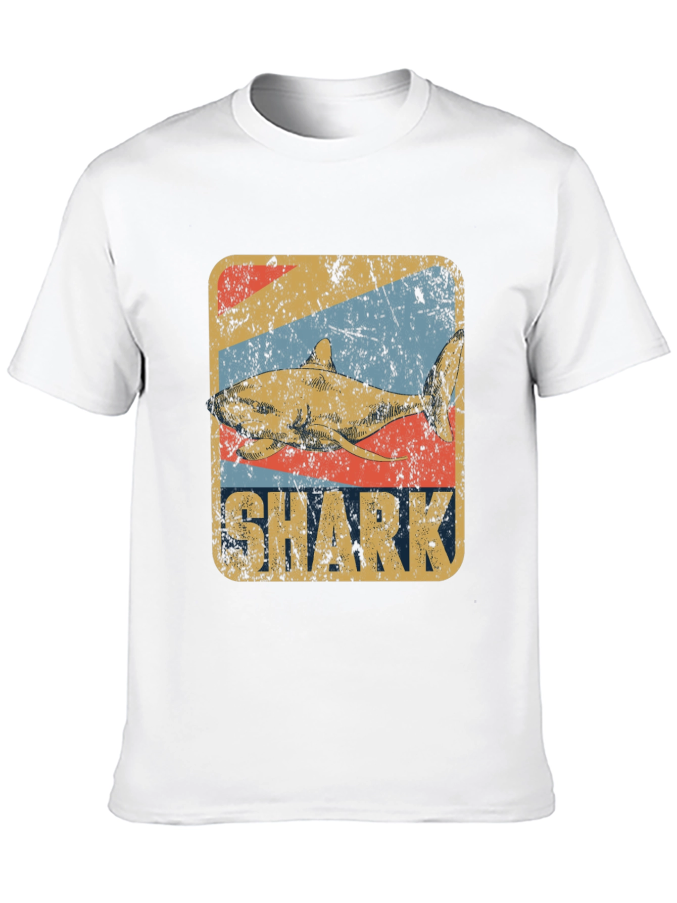Retro Shark Graphic Tee - Vintage Style T-Shirt