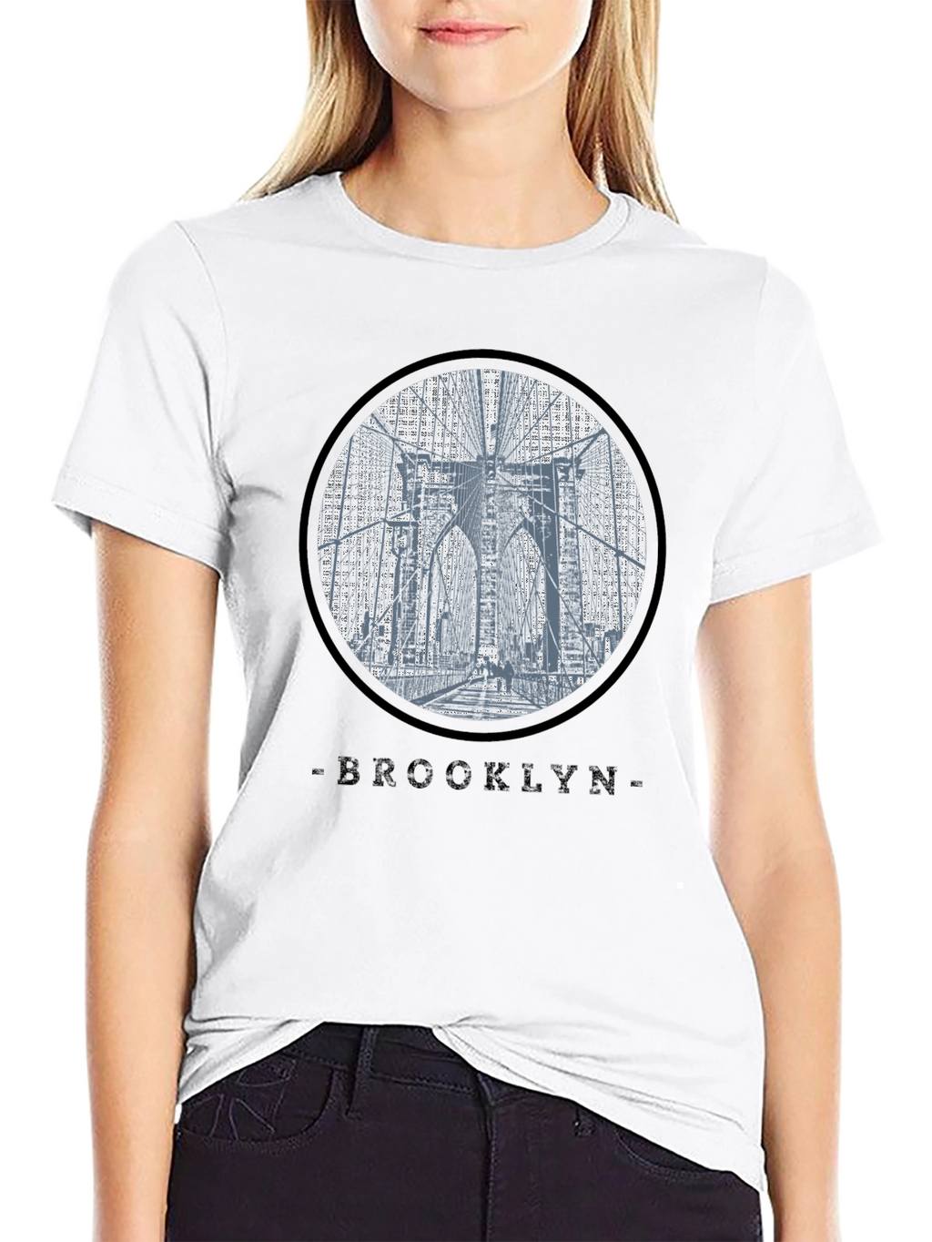 Brooklyn Bridge Graphic Black T-Shirt
