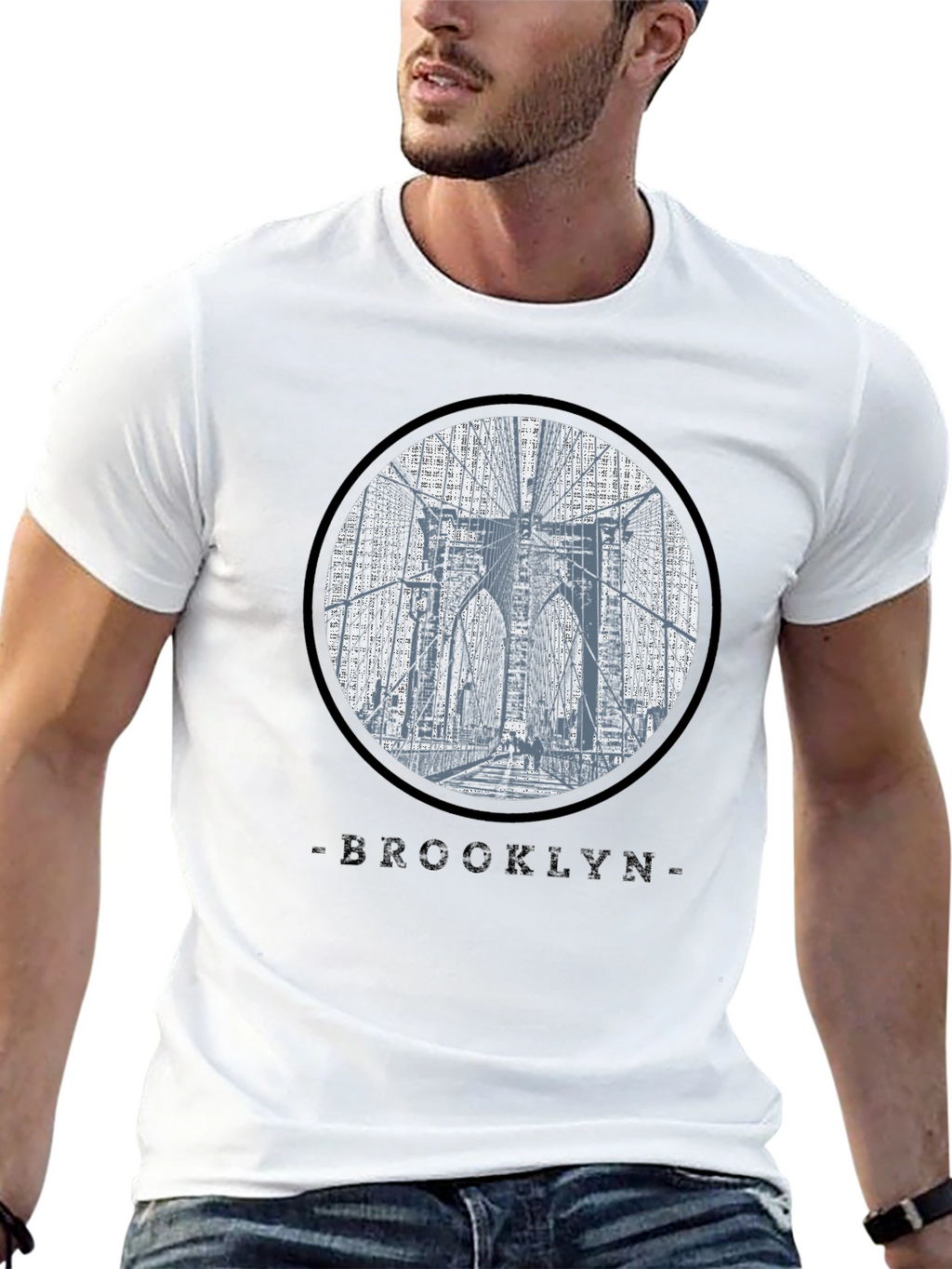 Brooklyn Bridge Graphic Black T-Shirt