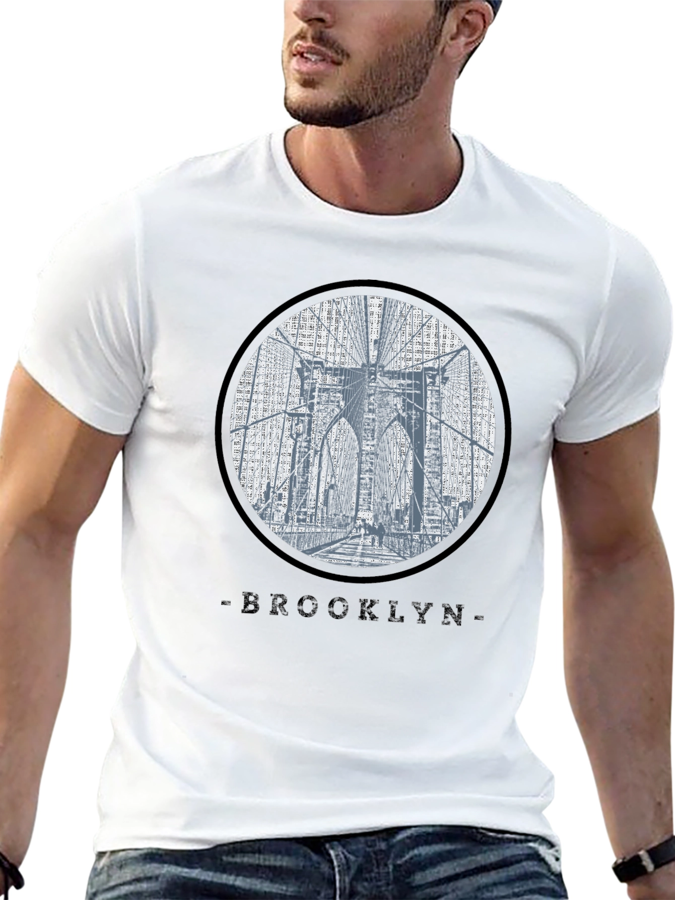 Brooklyn Bridge Graphic Black T-Shirt