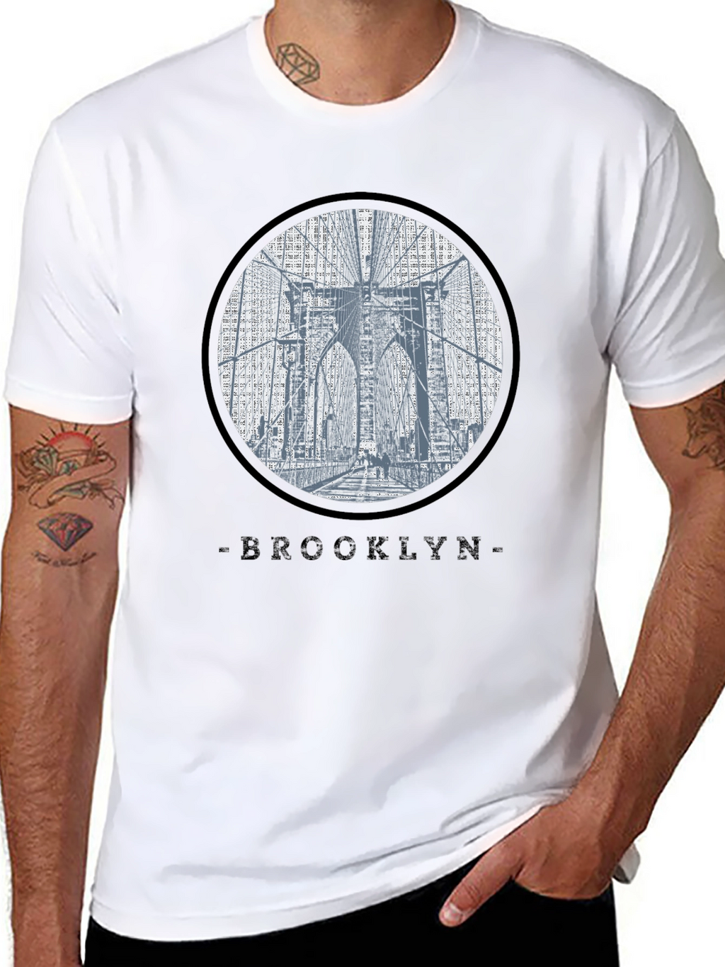 Brooklyn Bridge Graphic Black T-Shirt