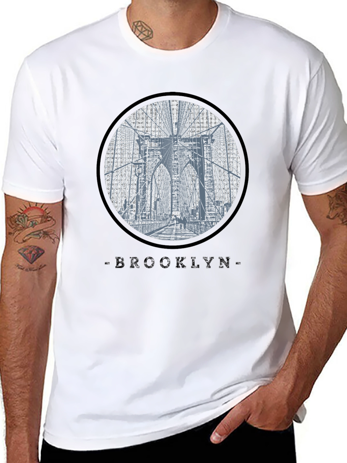 Brooklyn Bridge Graphic Black T-Shirt