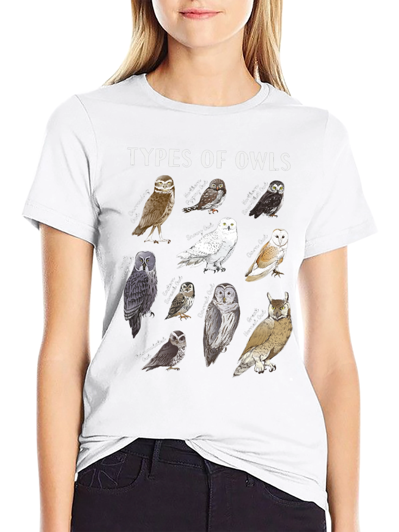 Types of Owls Graphic T-Shirt - Bird Lover Tee
