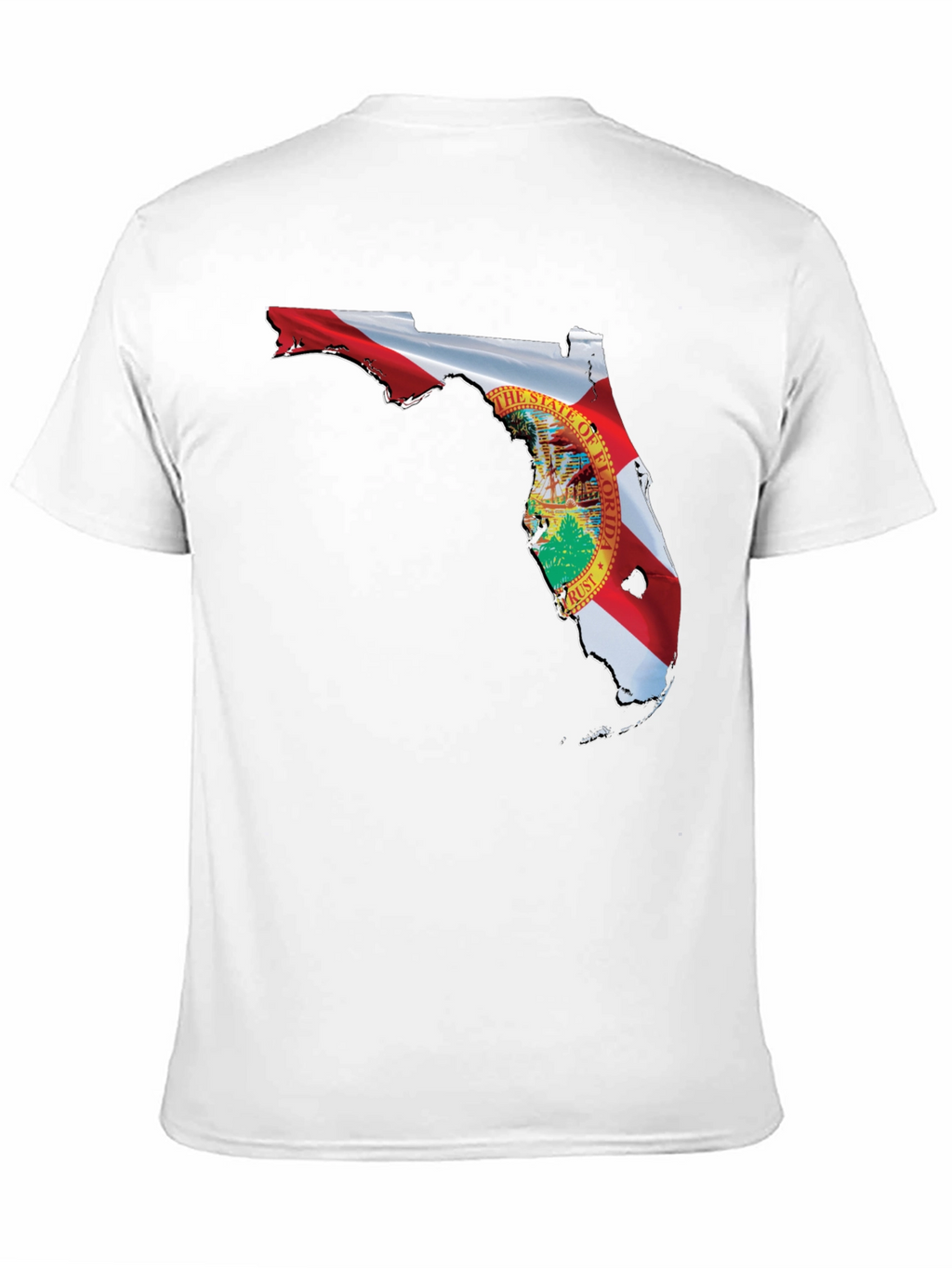 Florida Flag Map Black T-Shirt