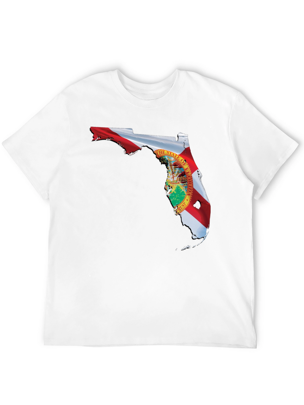 Florida Flag Map Black T-Shirt