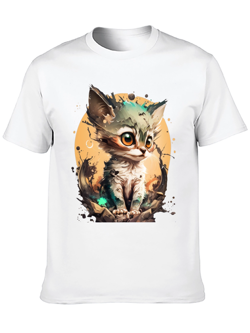 Cartoon Cat Graphic Tee - Cute & Stylish