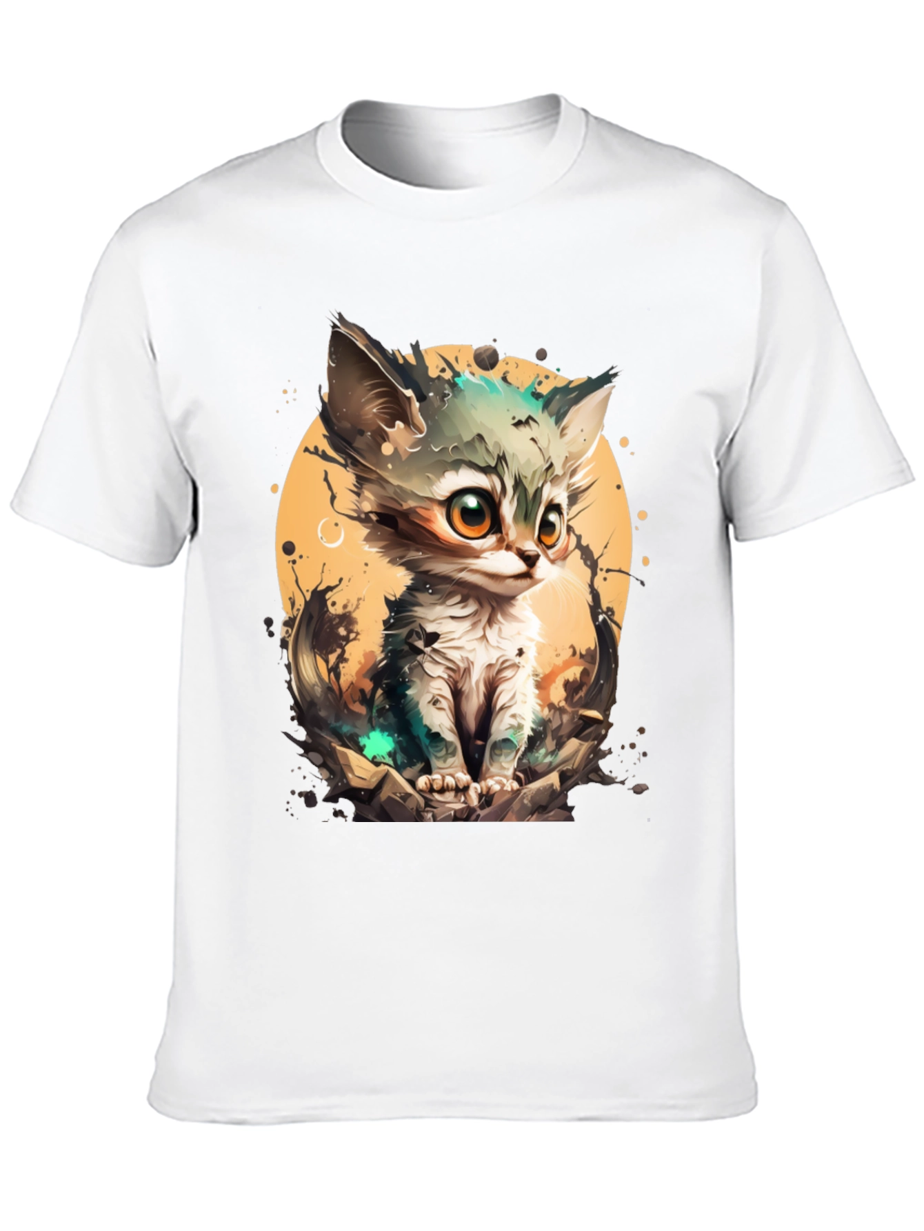 Cartoon Cat Graphic Tee - Cute & Stylish
