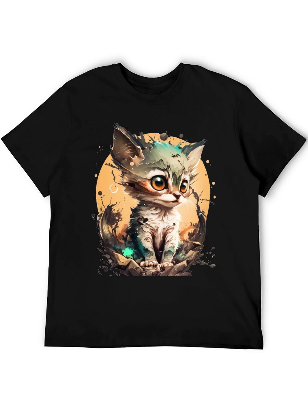 Cartoon Cat Graphic Tee - Cute & Stylish