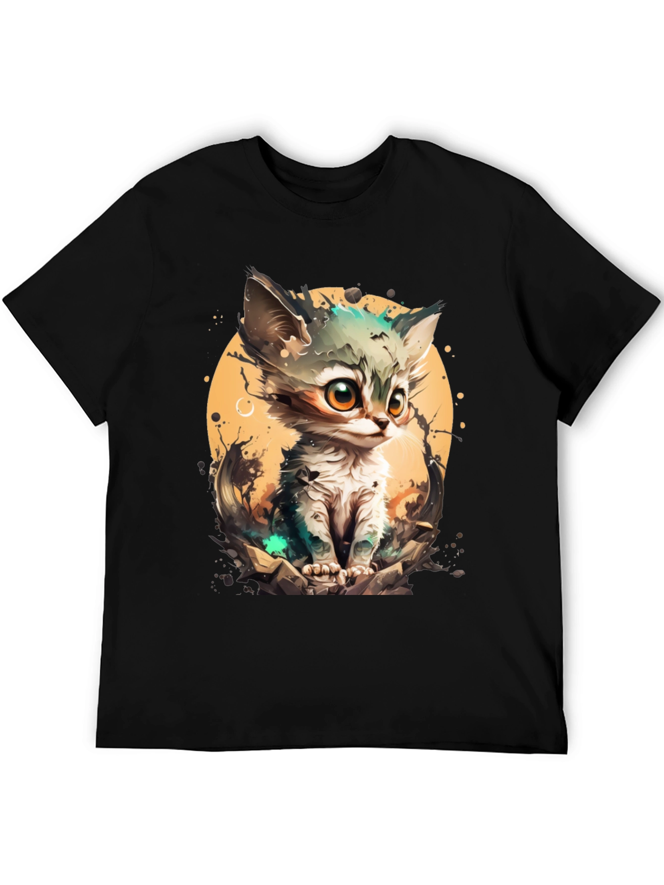 Cartoon Cat Graphic Tee - Cute & Stylish