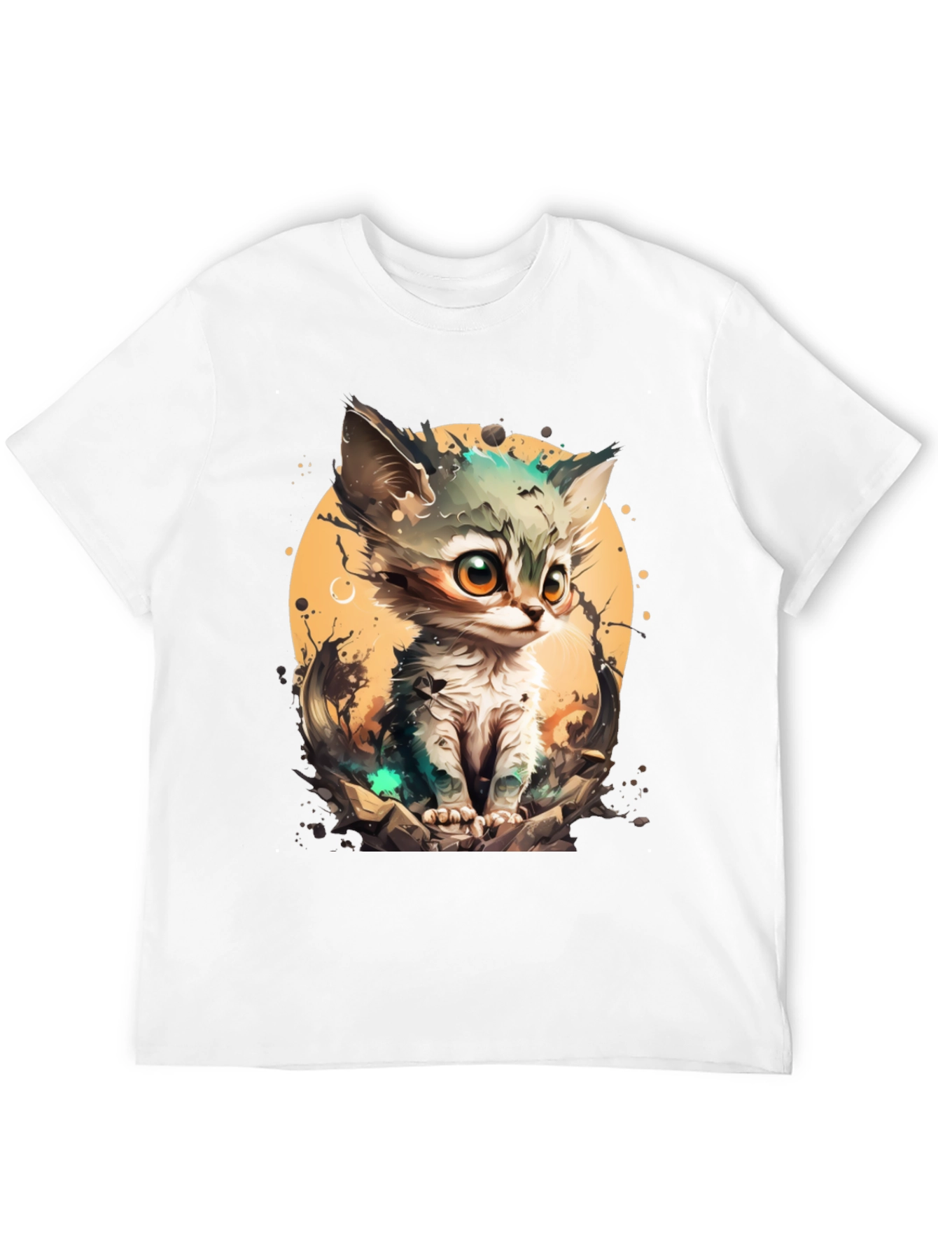Cartoon Cat Graphic Tee - Cute & Stylish