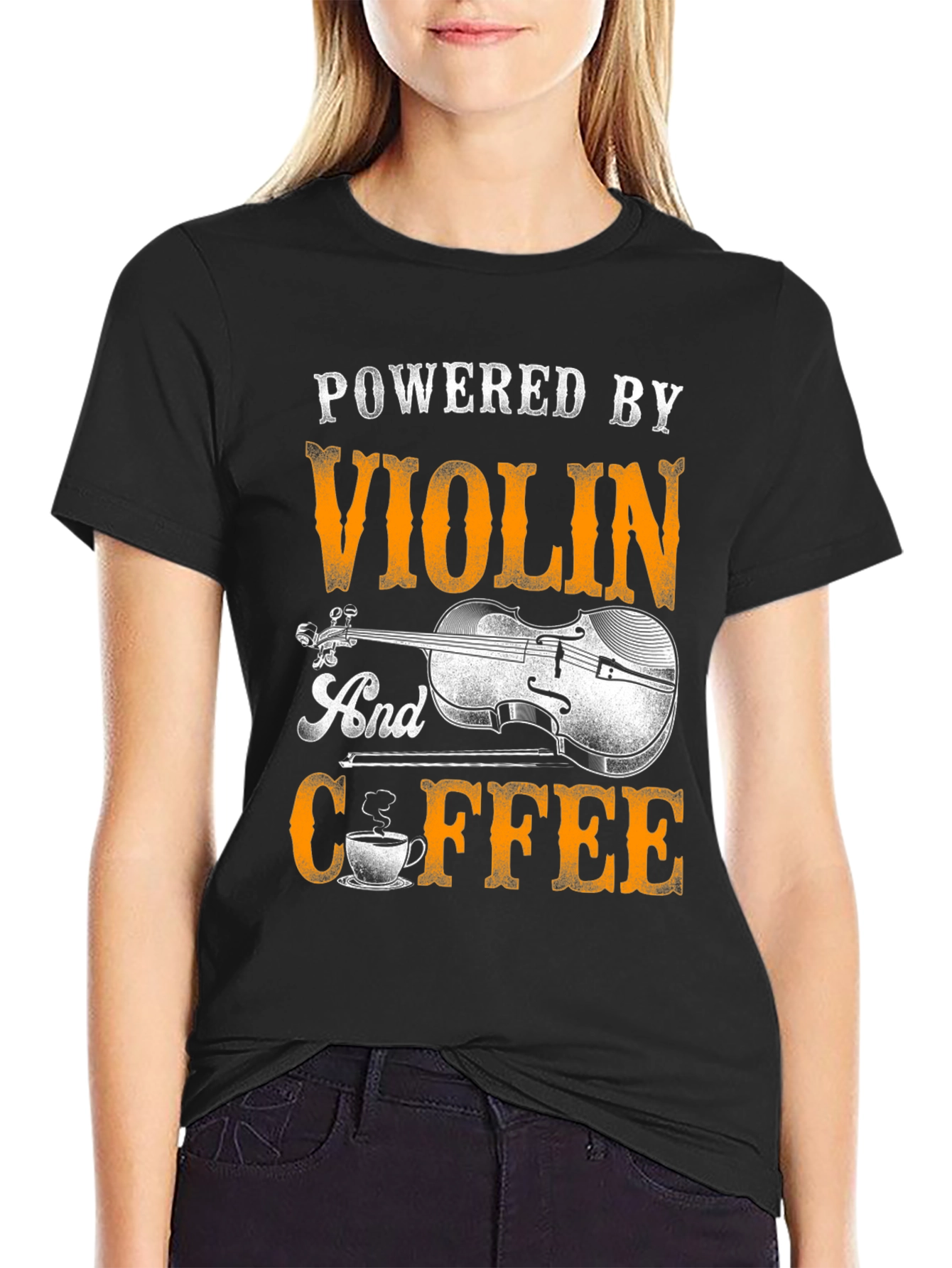 Powered by Violin and Coffee T-Shirt