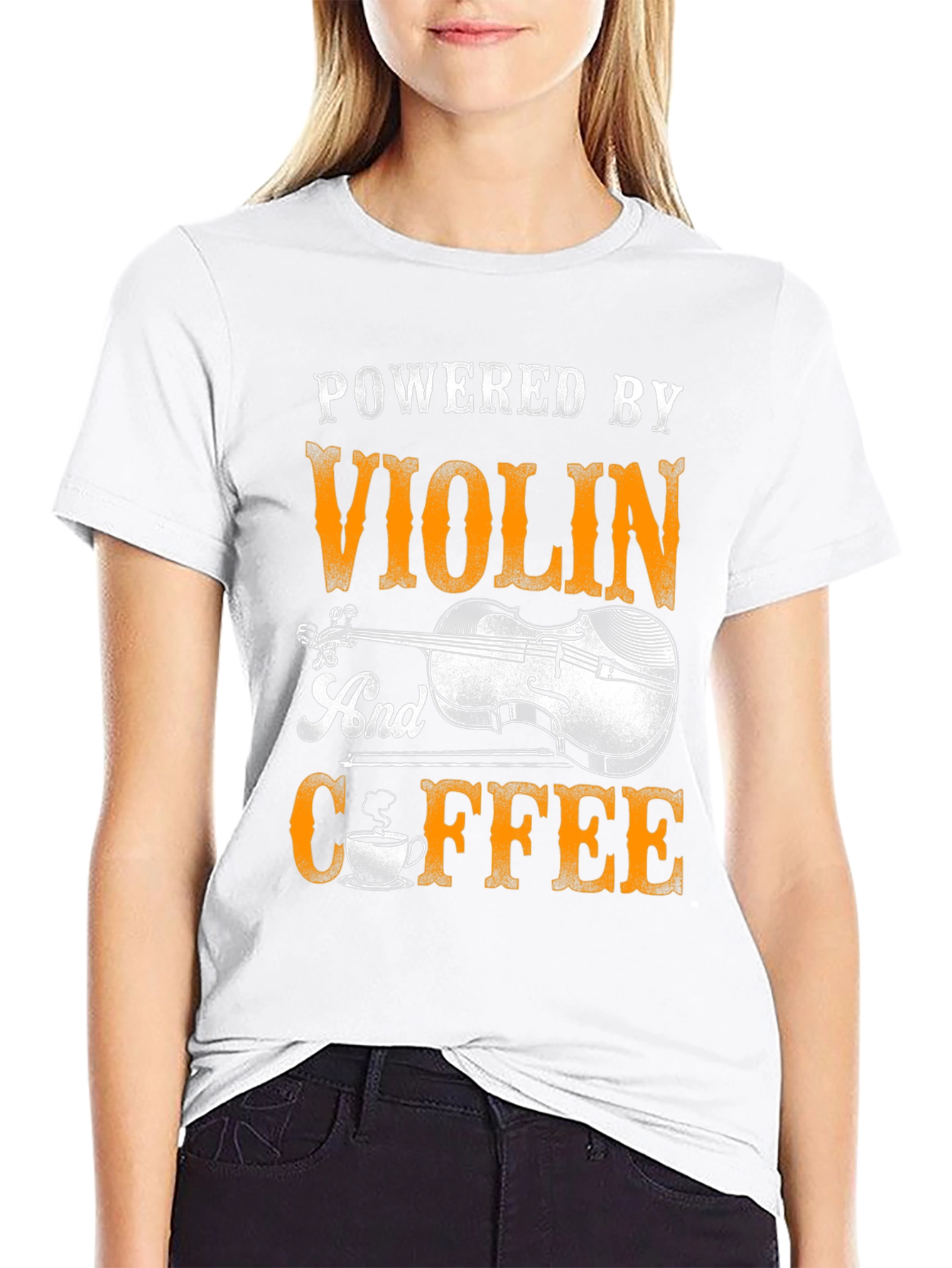 Powered by Violin and Coffee T-Shirt