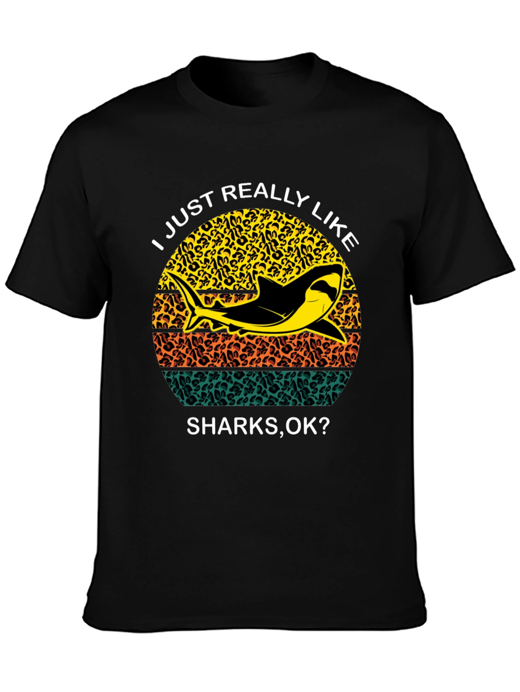 Shark Lover T-Shirt - Leopard Print