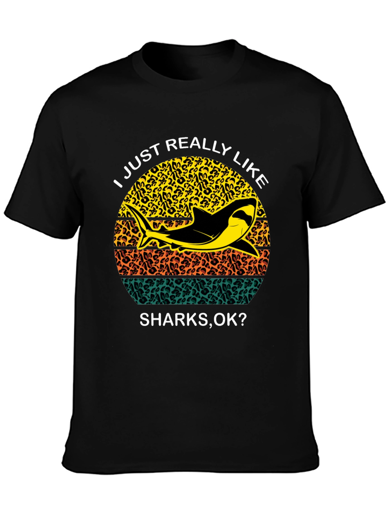 Shark Lover T-Shirt - Leopard Print