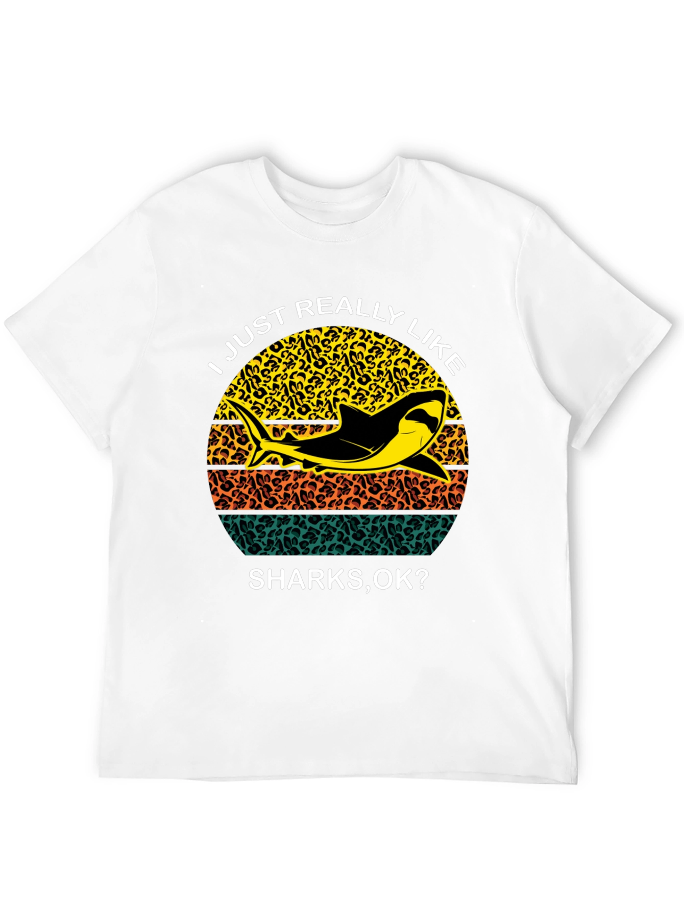 Shark Lover T-Shirt - Leopard Print