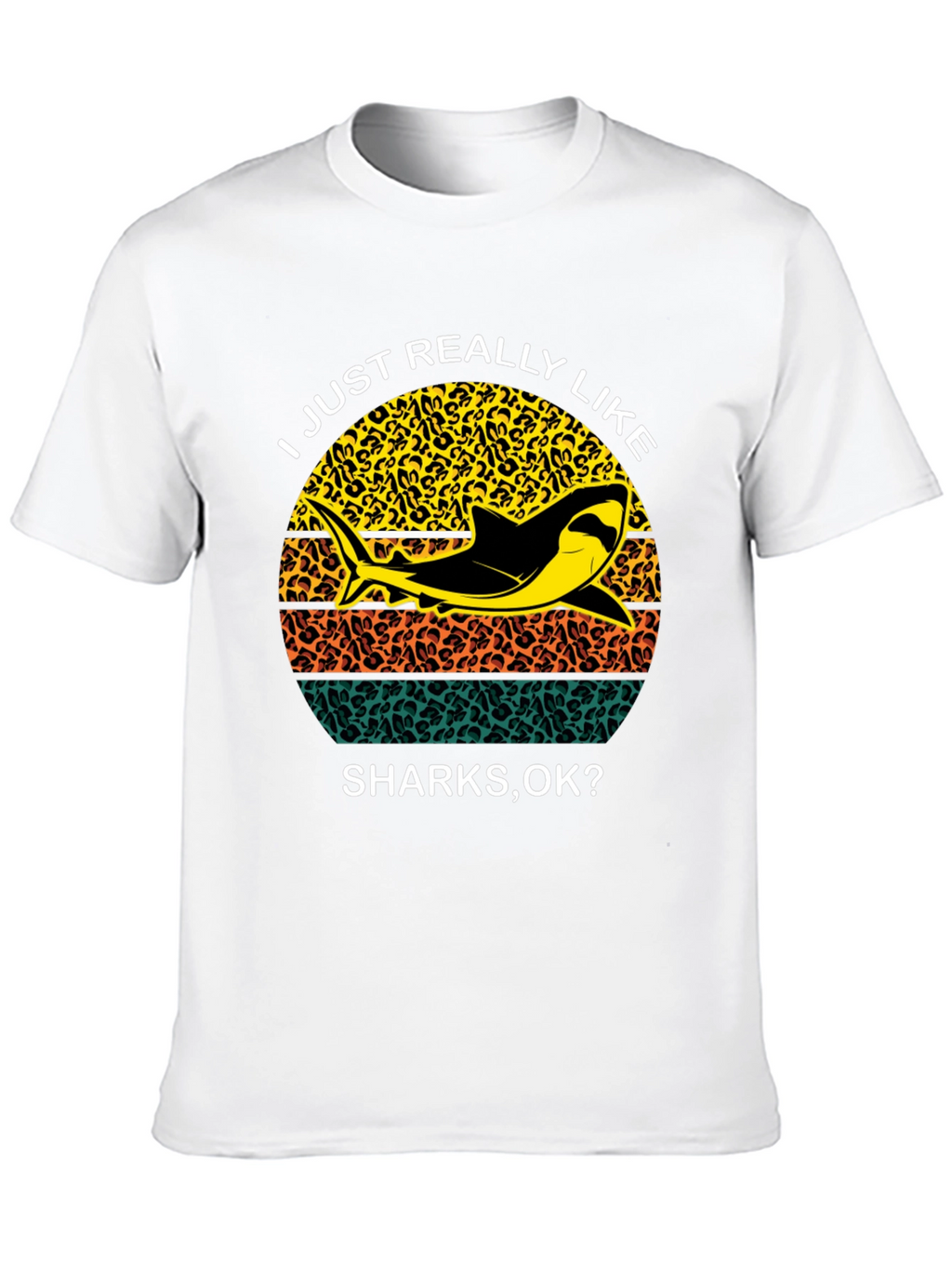 Shark Lover T-Shirt - Leopard Print