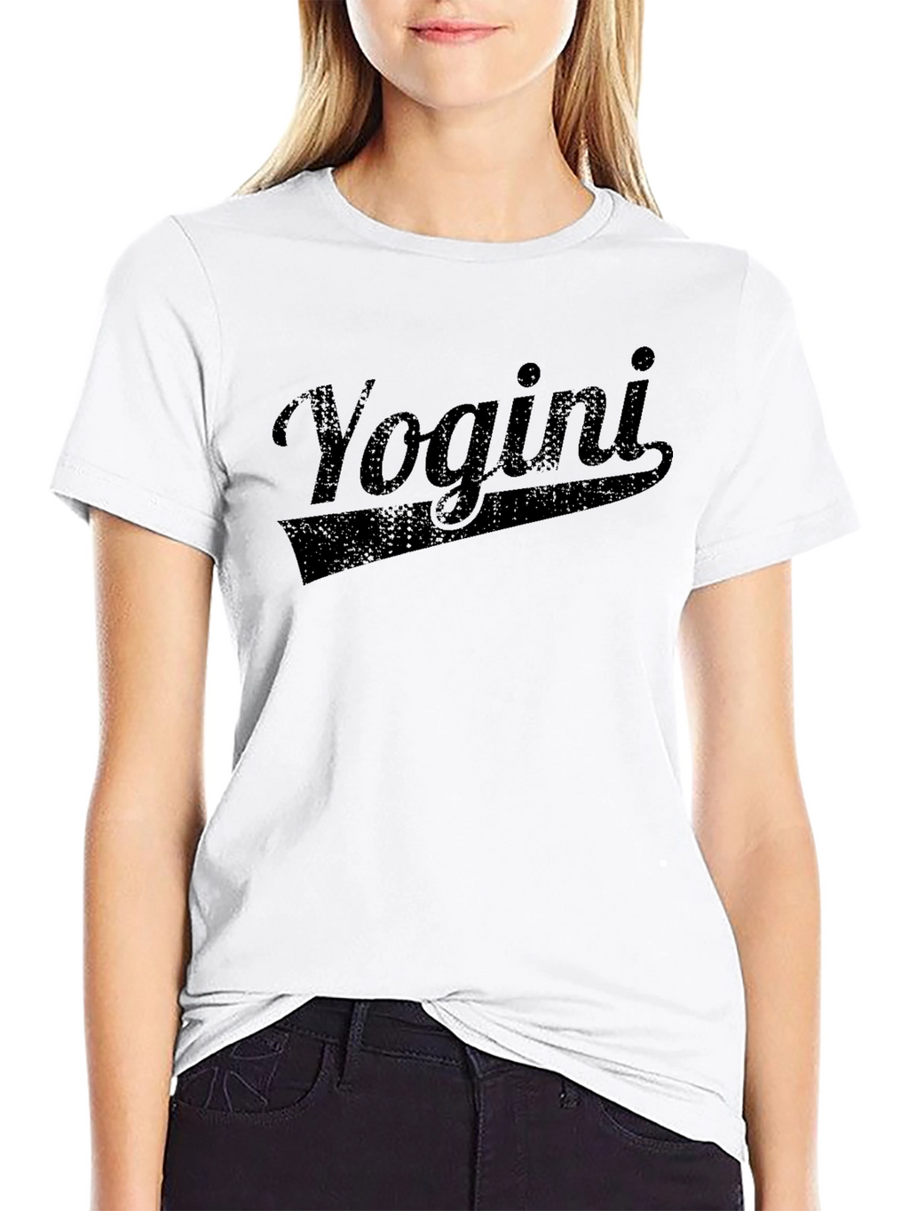 Yogini Black T-Shirt Casual Wear