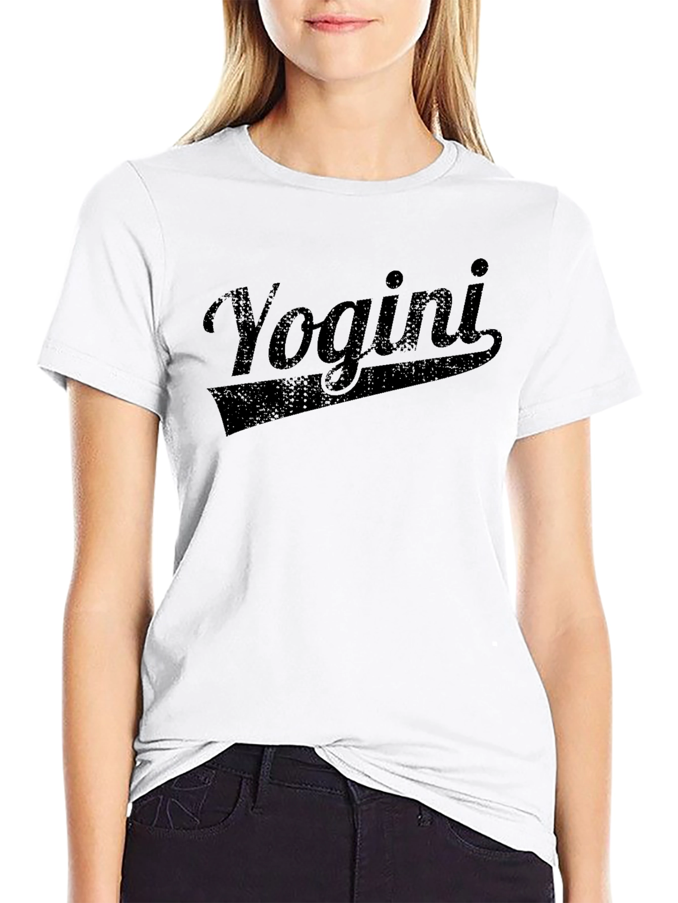 Yogini Black T-Shirt Casual Wear