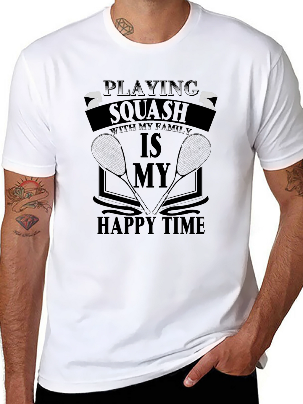 Squash Family Time T-Shirt - Sporty Casual Tee