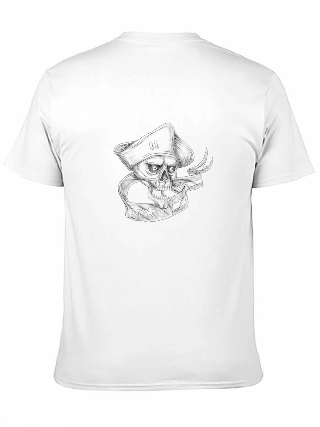 Mens Black Pirate Skull Graphic Tee