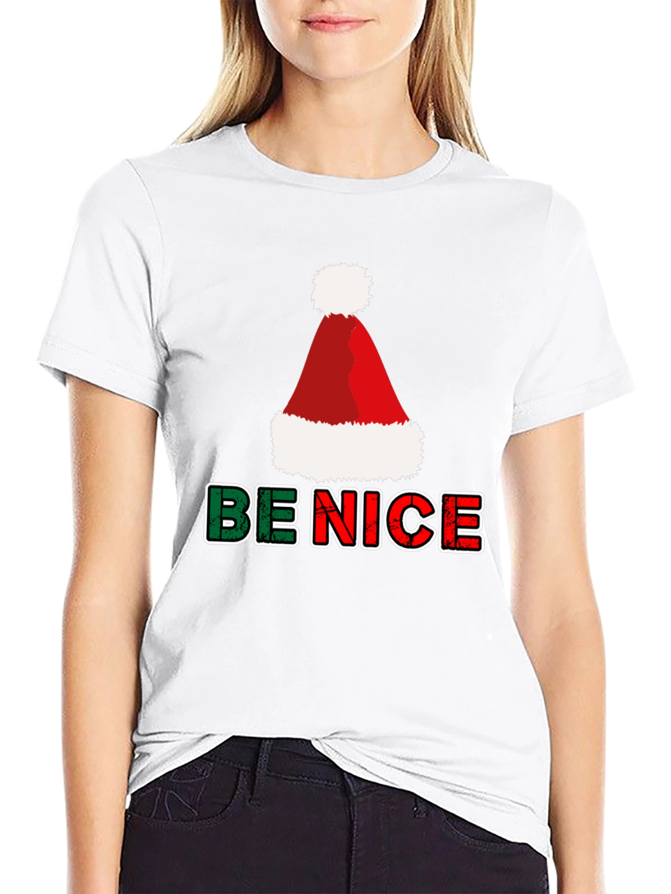 Be Nice Christmas T-Shirt - Holiday Festive Top